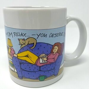 Vintage Avon Coffee Mug Mom Relax You Deserve It Mother’s Day Gift Collectible